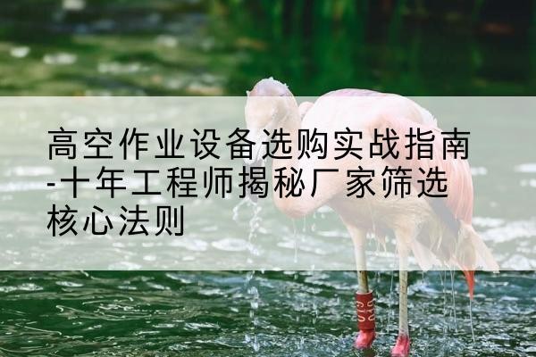 商丘剪叉式升降机厂家-高空作业设备选购实战指南-十年工程师揭秘厂家筛选核心法则